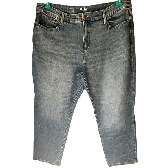a.n.a. Light Wash Mid Rise Boyfriend Jean Size 16 - Picture 1 of 11